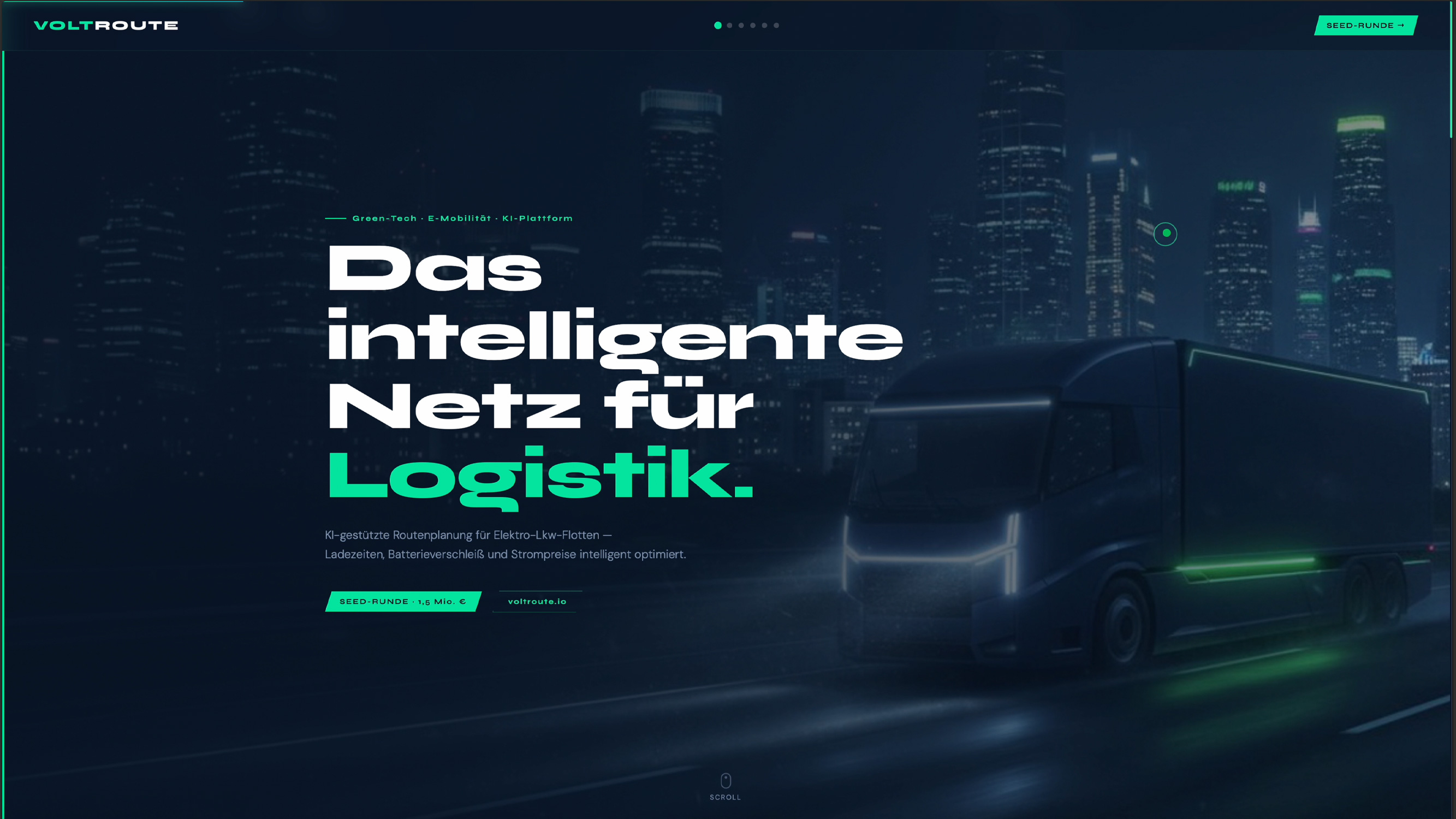VoltRoute EV Grid Präsentationsfolie